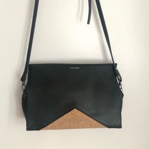 Pixie Mood Margaret Clutch, Black & Cork